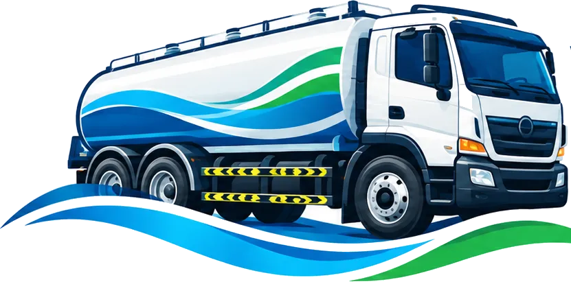 WaterLink white-and-blue sweet water tanker truck